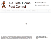 Tablet Screenshot of a1pestcontrollincoln.com